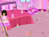 Уборка розовой комнаты