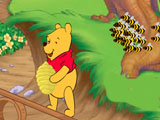 Винни Пух и Тигра прыгают за медом