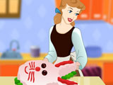 Золушка готовит торт в виде кролика
