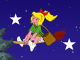 Биби - маленькая волшебница ловит звезды