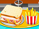 Ресторан: готовить сэндвич