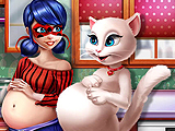 Леди Баг и кошка Анжела: Беременные подруги
